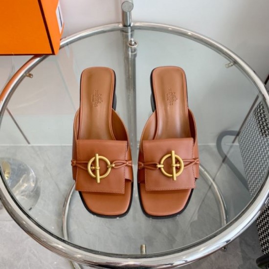 2024SS New Colors for Fashion HERMES Women's Sandals 2024SS New Colors for Fashion HERMES Women's Sandals