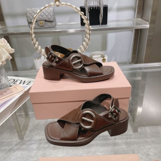 2024SS Popular Spring/Summer New Items MIU MIU Women's Sandals 2024SS Popular Spring/Summer New Items MIU MIU Women's Sandals