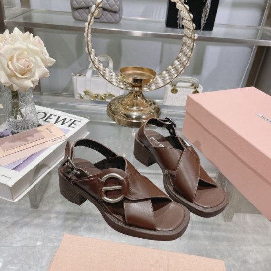 2024SS Popular Spring/Summer New Items MIU MIU Women's Sandals 2024SS Popular Spring/Summer New Items MIU MIU Women's Sandals
