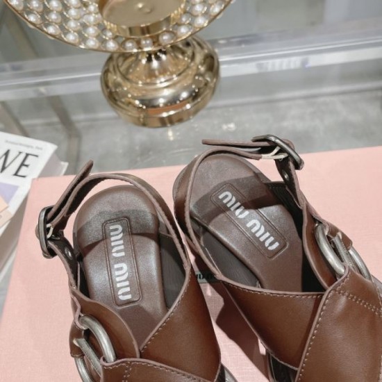 2024SS Popular Spring/Summer New Items MIU MIU Women's Sandals 2024SS Popular Spring/Summer New Items MIU MIU Women's Sandals