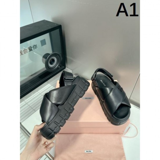 2024SS MIU MIU Women's Sandals Used by Many Celebrities 2024SS MIU MIU Women's Sandals Used by Many Celebrities