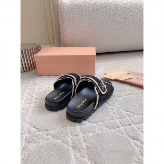 2024SS Luxury UP! MIU MIU Women's Sandals 2024SS Luxury UP! MIU MIU Women's Sandals