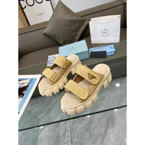2024SS Finished with a sexy style PRADA Women's slippers 2024SS Finished with a sexy style PRADA Women's slippers