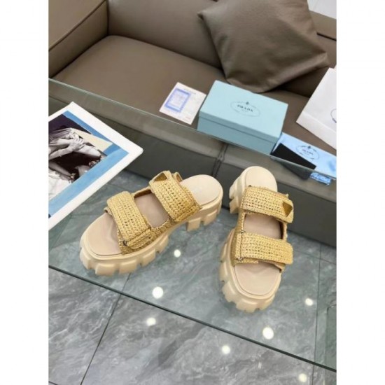 2024SS Finished with a sexy style PRADA Women's slippers 2024SS Finished with a sexy style PRADA Women's slippers