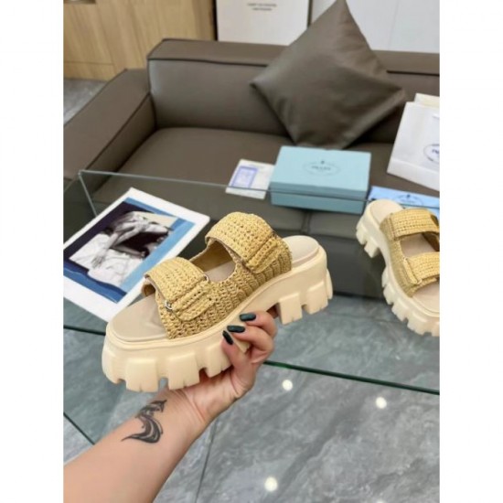 2024SS Finished with a sexy style PRADA Women's slippers 2024SS Finished with a sexy style PRADA Women's slippers