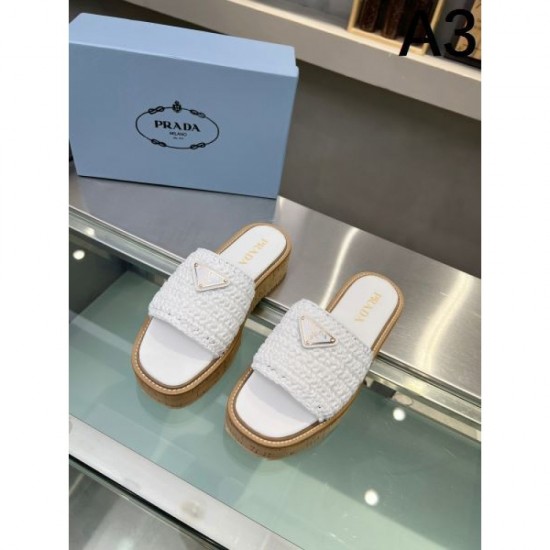 2024SS Complete style with a relaxed feel PRADA Women's slippers 2024SS Complete style with a relaxed feel PRADA Women's slippers