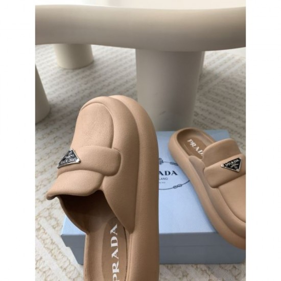 2024SS Elegant, neat, and highly likable PRADA women's slippers 2024SS Elegant, neat, and highly likable PRADA women's slippers