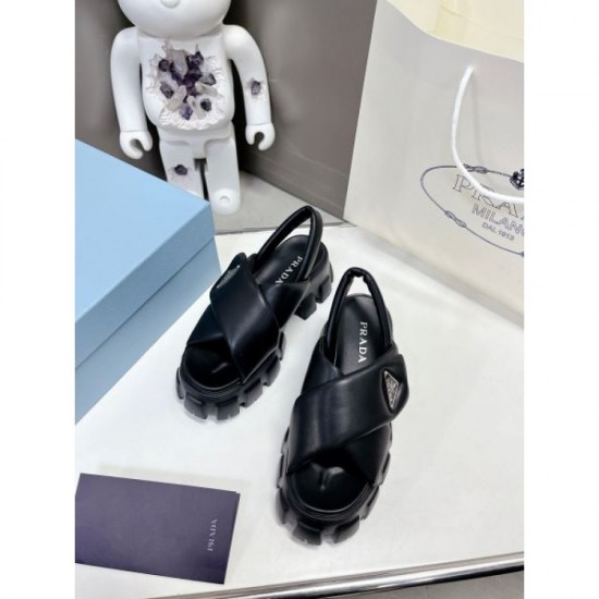 2024SS Clean Silhouette PRADA Women's Sandals 2024SS Clean Silhouette PRADA Women's Sandals