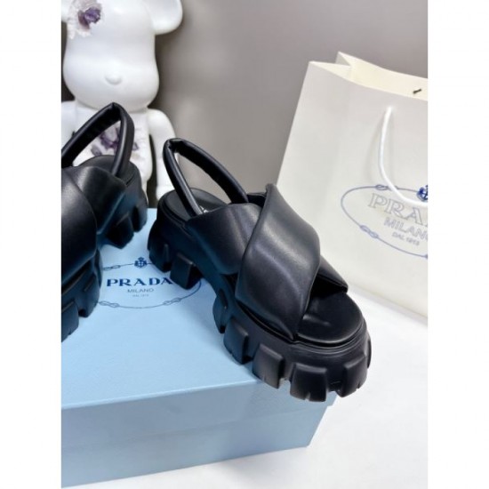 2024SS Clean Silhouette PRADA Women's Sandals 2024SS Clean Silhouette PRADA Women's Sandals