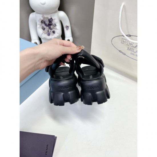 2024SS Clean Silhouette PRADA Women's Sandals 2024SS Clean Silhouette PRADA Women's Sandals