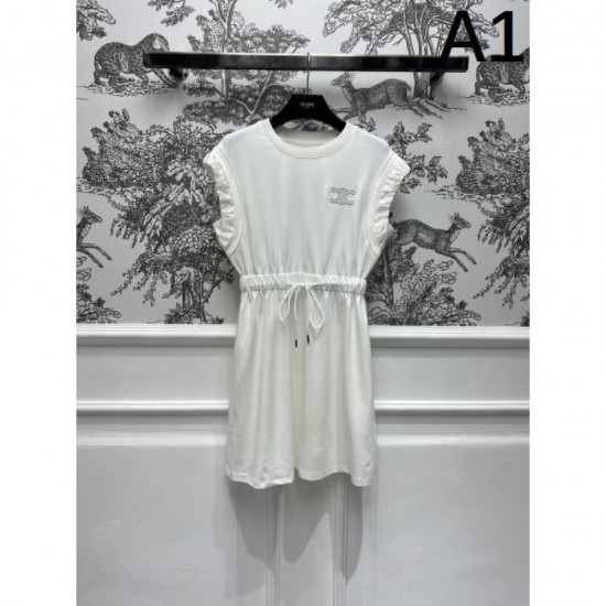 2024SS Dress CELINE CELINE Latest advance fashionable logo included 2024SS Dress CELINE CELINE Latest advance fashionable logo included