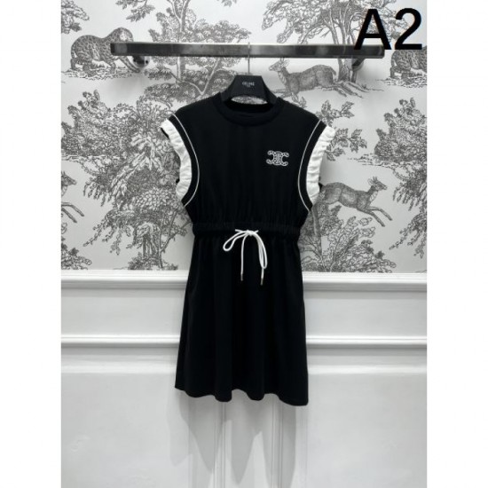2024SS Dress CELINE CELINE Latest advance fashionable logo included 2024SS Dress CELINE CELINE Latest advance fashionable logo included