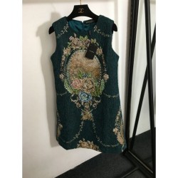 2024SS Dress DOLCE & GABBANA Dolce & Gabbana logo is wonderful