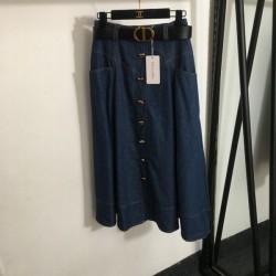 DIOR Dior Denim Skirt 2024FW A coveted brand that will make you feel good