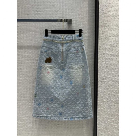 2024SS Denim Skirt LOUIS VUITTON Louis Vuitton Special Price New Limited Edition 2024SS Denim Skirt LOUIS VUITTON Louis Vuitton Special Price New Limited Edition
