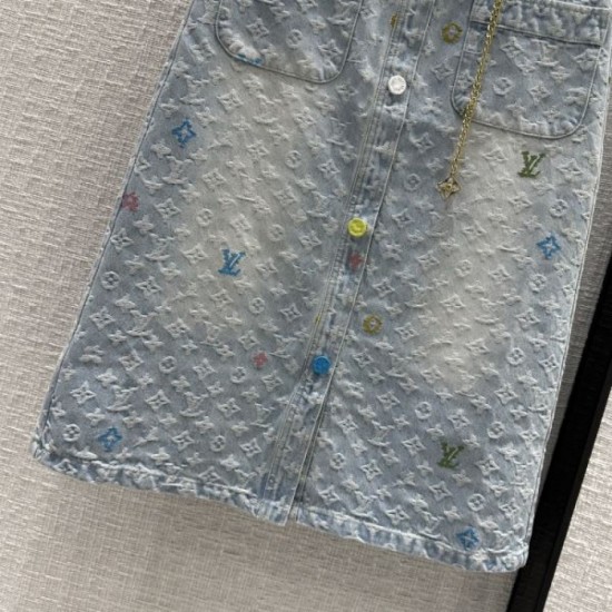 2024SS Denim Skirt LOUIS VUITTON Louis Vuitton Special Price New Limited Edition 2024SS Denim Skirt LOUIS VUITTON Louis Vuitton Special Price New Limited Edition