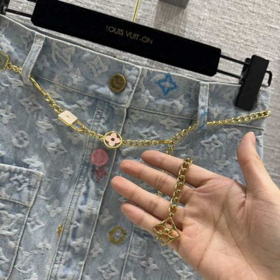 2024SS Denim Skirt LOUIS VUITTON Louis Vuitton Special Price New Limited Edition 2024SS Denim Skirt LOUIS VUITTON Louis Vuitton Special Price New Limited Edition