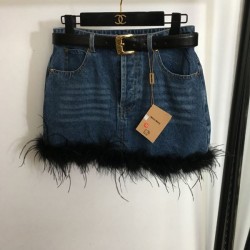 2024SS Denim Skirt MIU MIU Used by many celebrities