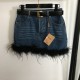 2024SS Denim Skirt MIU MIU Used by many celebrities 2024SS Denim Skirt MIU MIU Used by many celebrities