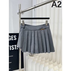 2024SS Pleated Skirt MIU MIU Adult Casual