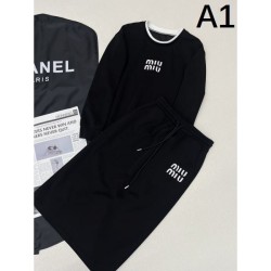 2024SS Top and Bottom Set MIU MIU Miu Miu Shock Sale!