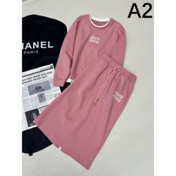 2024SS Top and Bottom Set MIU MIU Miu Miu Shock Sale!