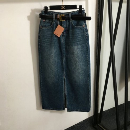 2024SS Denim Skirt MIU MIU Satisfied summer new item 2024SS Denim Skirt MIU MIU Satisfied summer new item