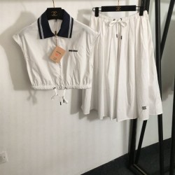 2024SS Top and Bottom Set MIU MIU Miu Miu Super Rare Hard to Obtain
