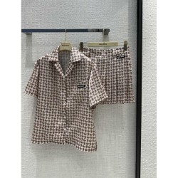 2024SS Top and Bottom Set MIU MIU Bestseller