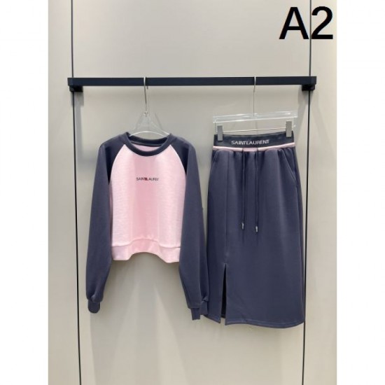 2024SS Top and Bottom Set YSL Yves Saint Laurent Every Year Standard Popular Item 2024SS Top and Bottom Set YSL Yves Saint Laurent Every Year Standard Popular Item