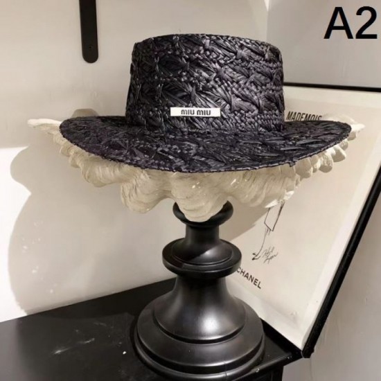 MIU MIU Miu Miu Perfect for Daily Use 2024SS Hat MIU MIU Miu Miu Perfect for Daily Use 2024SS Hat