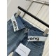 2024SS Denim Pants ALEXANDER WANG Low price & high quality 2024SS Denim Pants ALEXANDER WANG Low price & high quality