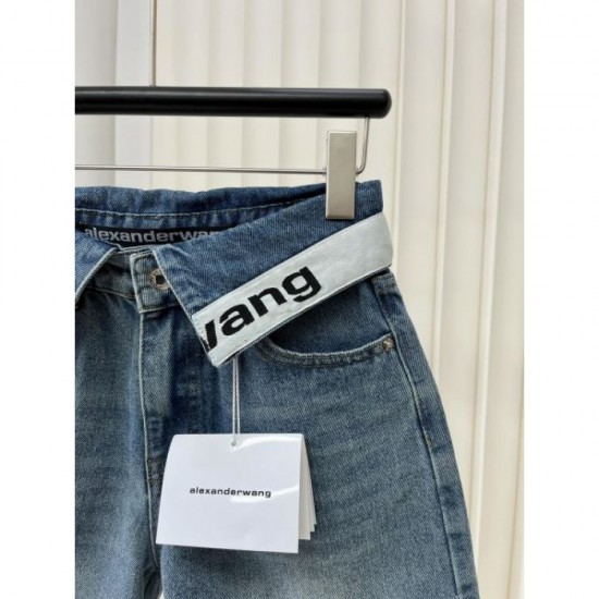 2024SS Denim Pants ALEXANDER WANG Low price & high quality 2024SS Denim Pants ALEXANDER WANG Low price & high quality