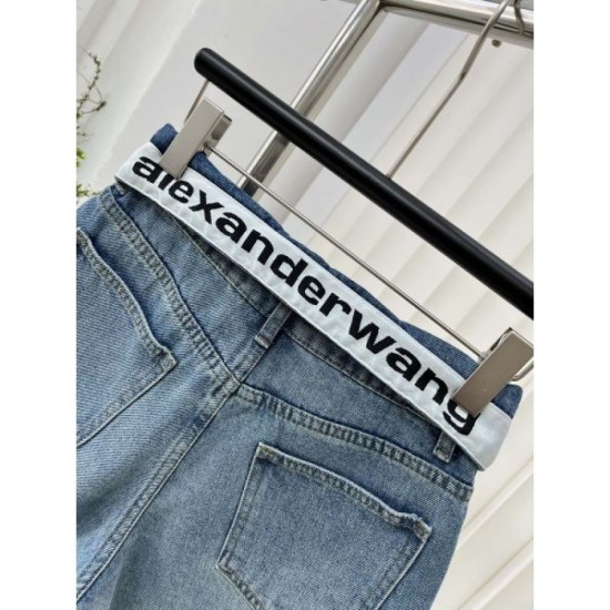 2024SS Denim Pants ALEXANDER WANG Low price & high quality 2024SS Denim Pants ALEXANDER WANG Low price & high quality