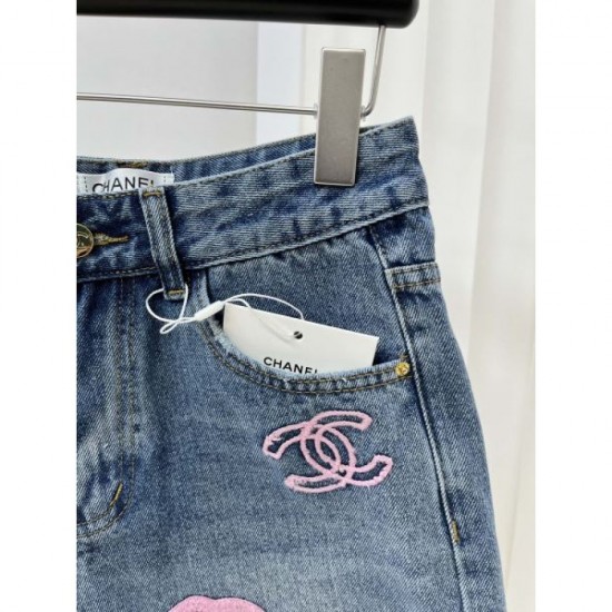 2024SS Denim Pants CHANEL Refreshing Spring/Summer Style 2024SS Denim Pants CHANEL Refreshing Spring/Summer Style