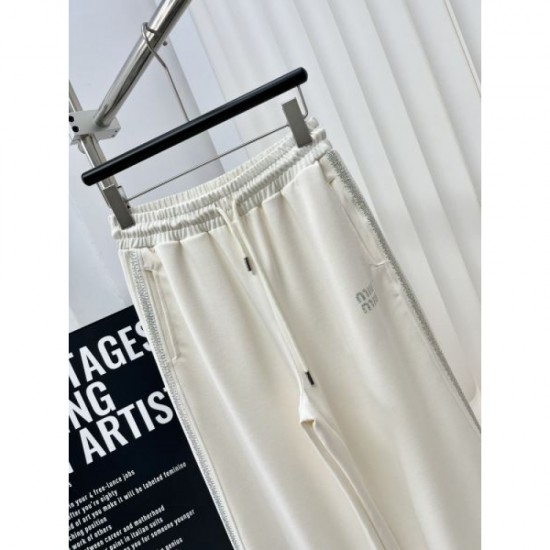2024SS Casual Pants MIU MIU Popular Gift 2024SS Casual Pants MIU MIU Popular Gift