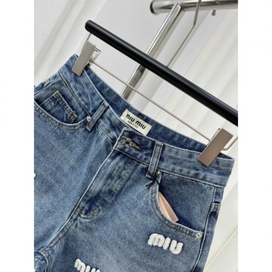2024SS Denim Pants MIU MIU Popular Sale 2024SS Denim Pants MIU MIU Popular Sale