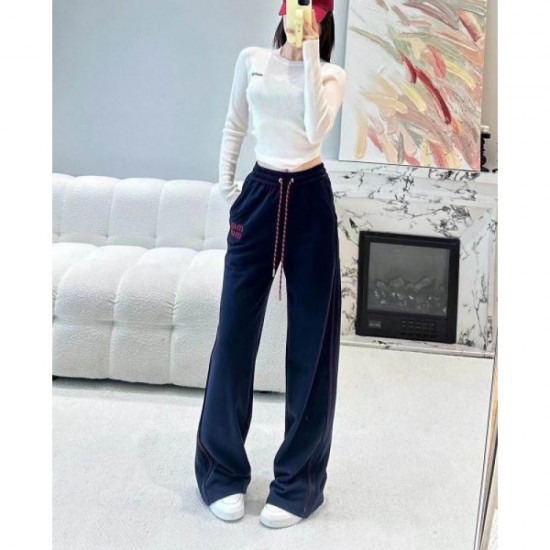 MIU MIU Casual Pants 2024FW A strong sense of neatness MIU MIU Casual Pants 2024FW A strong sense of neatness