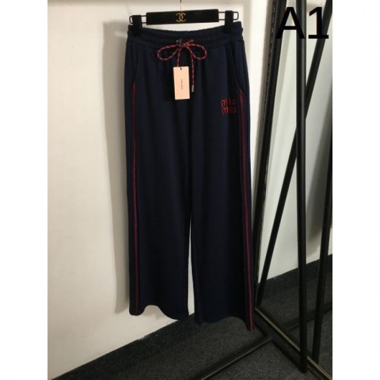 MIU MIU Casual Pants 2024FW A strong sense of neatness MIU MIU Casual Pants 2024FW A strong sense of neatness