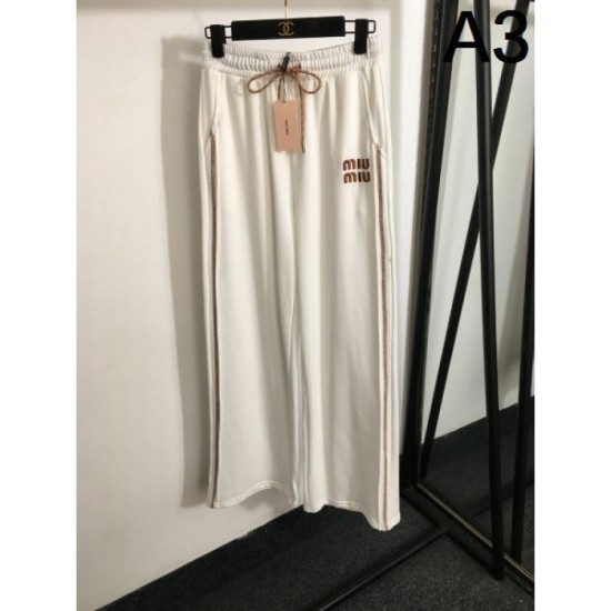 MIU MIU Casual Pants 2024FW A strong sense of neatness MIU MIU Casual Pants 2024FW A strong sense of neatness