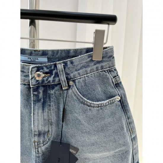 2024SS denim pants PRADA has a casual atmosphere 2024SS denim pants PRADA has a casual atmosphere