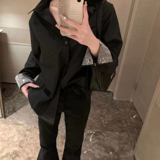 2024SS long sleeve shirt ALEXANDER WANG Popular item 2024SS long sleeve shirt ALEXANDER WANG Popular item