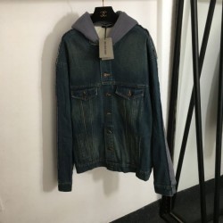 BALENCIAGA Balenciaga Denim Coat 2024FW New Limited Quantity Sale