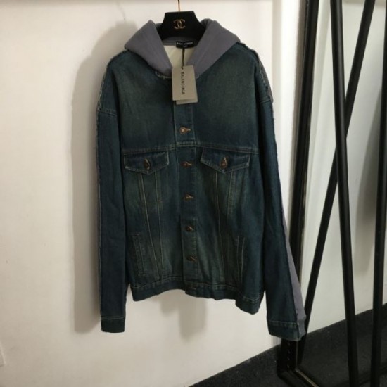 BALENCIAGA Balenciaga Denim Coat 2024FW New Limited Quantity Sale BALENCIAGA Balenciaga Denim Coat 2024FW New Limited Quantity Sale