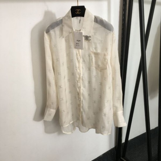 2024SS Long Sleeve Shirt CELINE Wear it with a beautiful impression 2024SS Long Sleeve Shirt CELINE Wear it with a beautiful impression