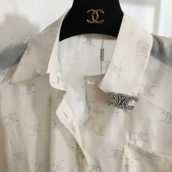 2024SS Long Sleeve Shirt CELINE Wear it with a beautiful impression 2024SS Long Sleeve Shirt CELINE Wear it with a beautiful impression