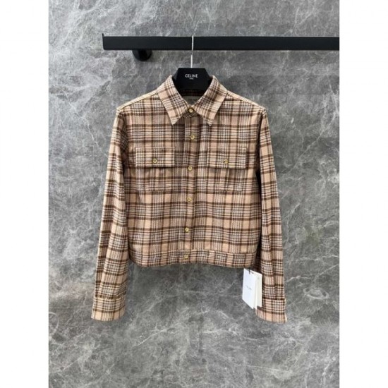 CELINE Shirt Coat 2024FW Style that can be used for winter CELINE Shirt Coat 2024FW Style that can be used for winter