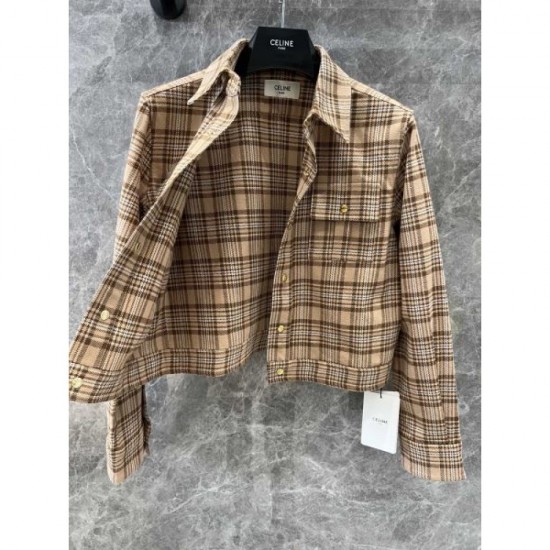 CELINE Shirt Coat 2024FW Style that can be used for winter CELINE Shirt Coat 2024FW Style that can be used for winter