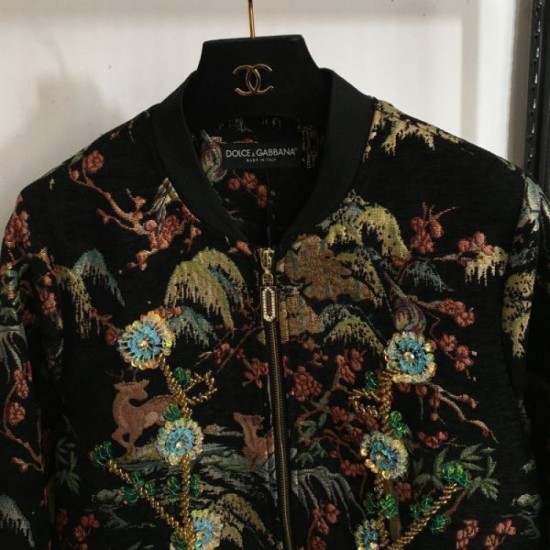 DOLCE & GABBANA Dolce & Gabbana coat 2024FW Lovely coordination attracts attention DOLCE & GABBANA Dolce & Gabbana coat 2024FW Lovely coordination attracts attention