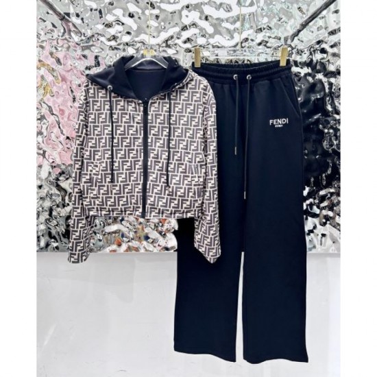 FENDI top and bottom set 2024FW for elegant casual coordination FENDI top and bottom set 2024FW for elegant casual coordination
